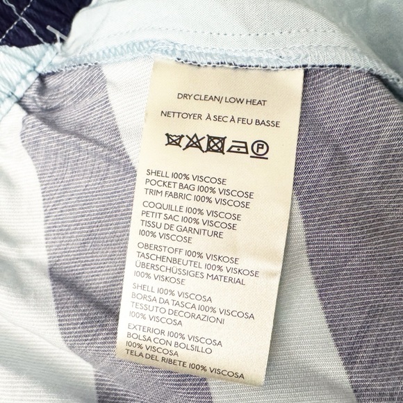 NWT Anthropologie Maeve The Brooklin Printed Wide Leg Pants Blue Stripe - Picture 5 of 6